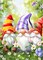 DIY 5D diamond painting kit for adults featuring gnomes and flowers—full drill design measuring 30×40 cm. Perfect for relaxation, creative fun, and as colorful home wall décor.